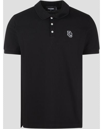 DSquared² Tennis Fit Polo Shirt - Black