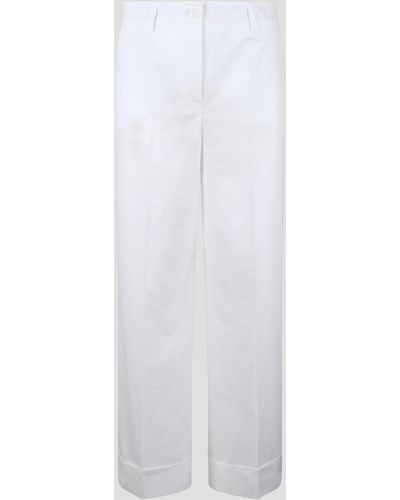 P.A.R.O.S.H. Canyox Popeline Cotton Pant - White