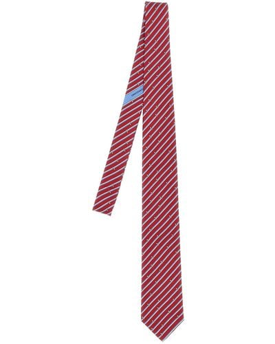 Ferragamo Tinta Cravatte Bordeaux - Rosso