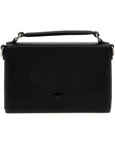 Ami Paris Adc Lunch Box Hand Bags - Black