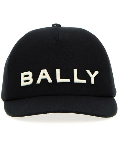 Bally Logo Embroidery Cap Cappelli Nero