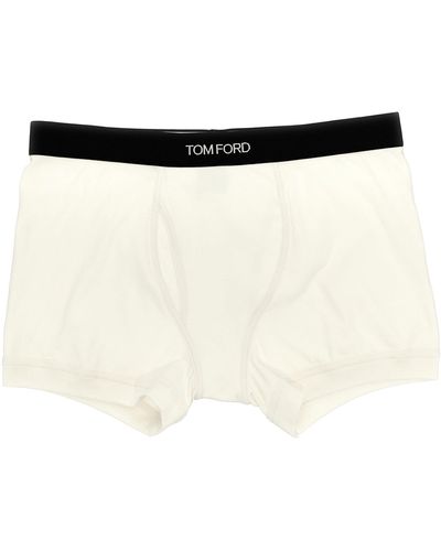 Tom Ford Logo Boxer Shorts Intimo Bianco/Nero