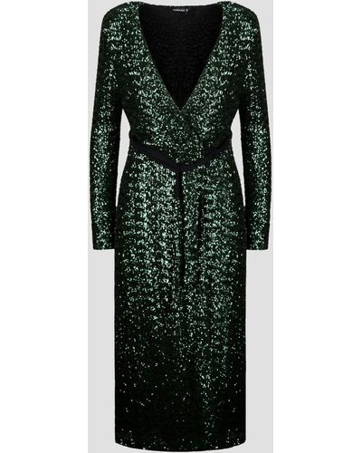 ANDAMANE Full sequin wrap dress - Verde