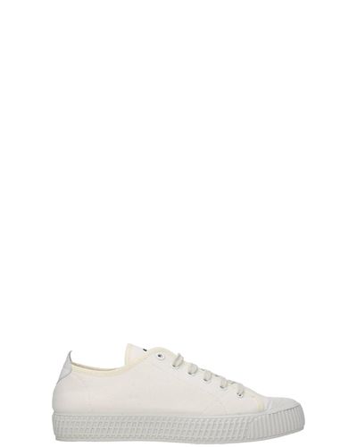 Car Shoe Trainers Fabric - White
