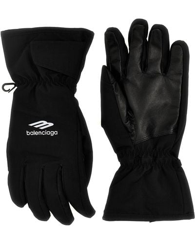 Balenciaga Ski 3b Sports Icon Gloves - Black