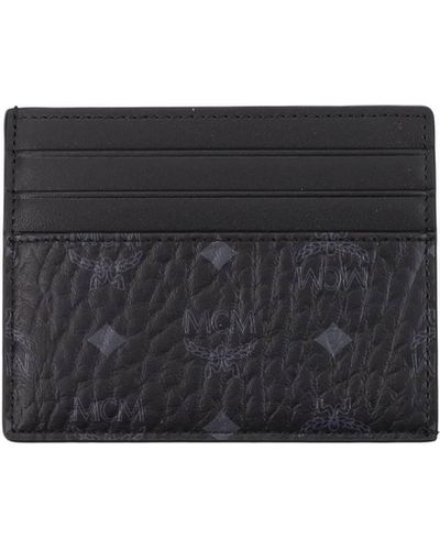 MCM Men Bifold Snap Wallet In Black Visetos Original Cloth ref.536408 -  Joli Closet