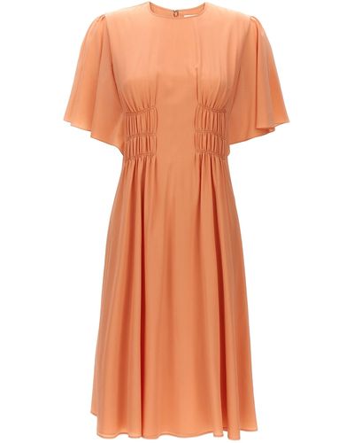 Chloé Curled Dress Abiti Rosa - Arancione