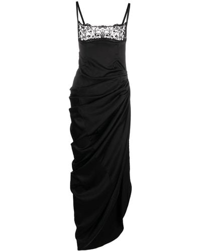 Jacquemus La Saudade Short Dress With Embroidery - Black