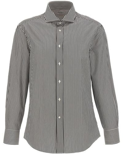 Brunello Cucinelli Striped Shirt Shirt, Blouse - Grey