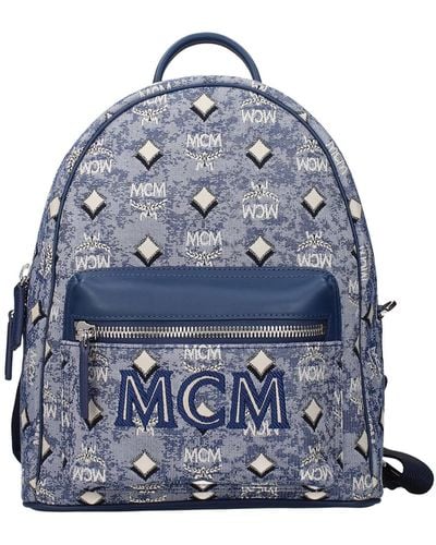 MCM Backpacks And Bumbags Fabric Blue Denim