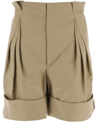 Maison Margiela wide-legged Chino Bermuda Shorts With - Natural