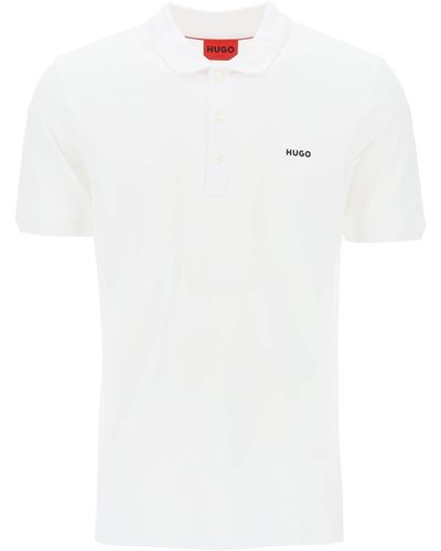 HUGO Dinos Slim Fit Polo Shirt - White