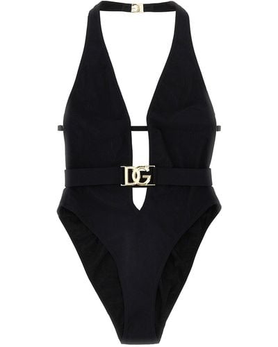 Dolce & Gabbana Dg One-Piece Swimsuit Beachwear - Blue
