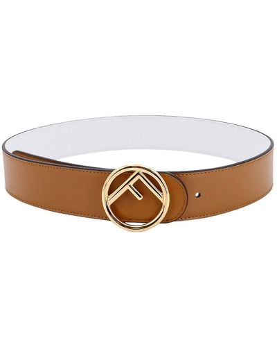 Cintura F is in pelle di Fendi in Bianco Lyst