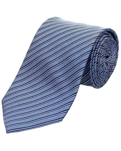 Zegna Cravatte Seta Celeste Carta da Zucchero - Blu