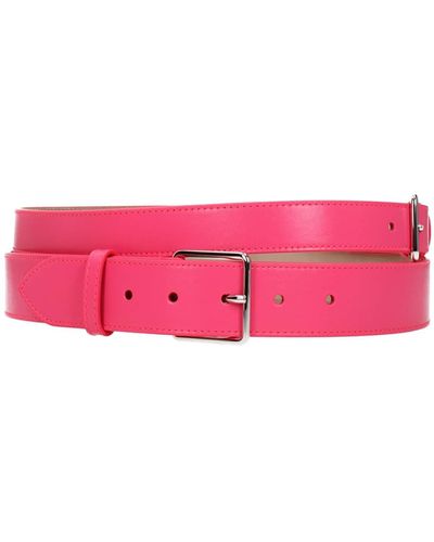 Alexander McQueen High-waist Belts Leather Pink Fluo Pink