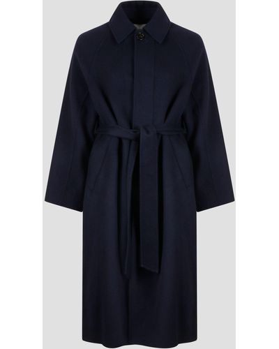 Ami Paris Long belted coat - Blu