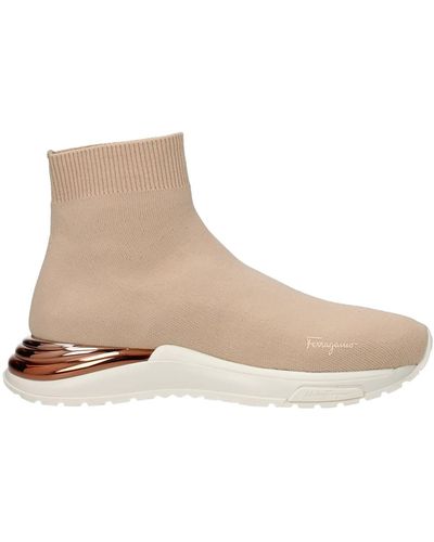 Ferragamo Sneakers ninette Tessuto Beige Sabbia Chiaro - Neutro