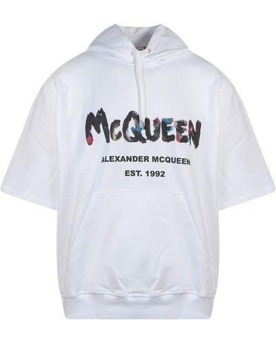 Alexander McQueen Graffiti Acquerello Cotton Sweatshirt - Grey