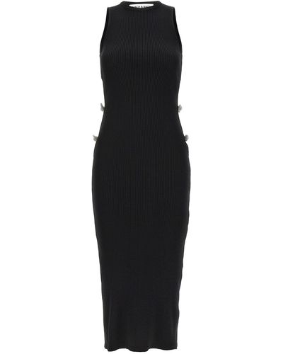 Mach & Mach Crystal Bow Dress - Black