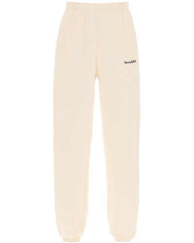 Sporty & Rich Sporty Rich jogger Trousers With Logo Detail - Natural