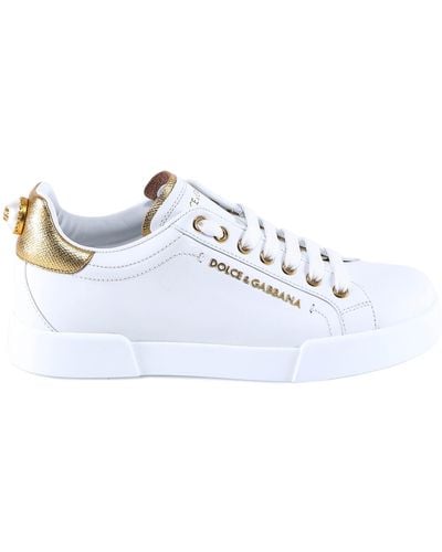 Dolce & Gabbana Leather Trainers - White