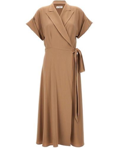 Alberto Biani Wrap Dress Dresses - Natural