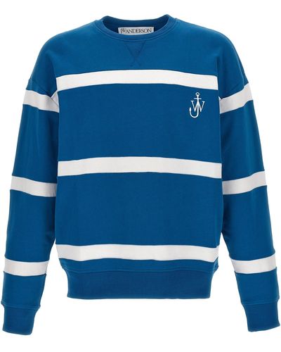 JW Anderson Striped Sweatshirt - Blue
