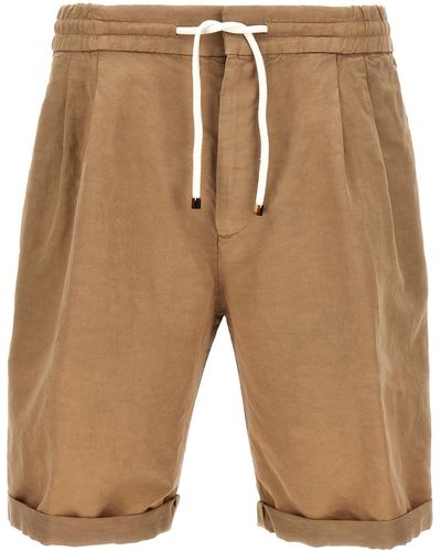 Brunello Cucinelli Linen Blend Bermuda Shorts Bermuda, Short Beige - Neutro