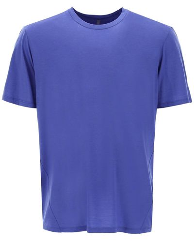 Veilance T Shirt Frame In Jersey Di Fine Lana Merino - Blu