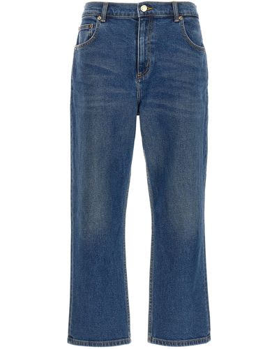Tory Burch Cropped Flared Jeans Blu