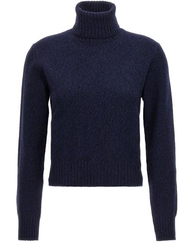 Ami Paris Logo Cachemire Sweater Maglioni Blu