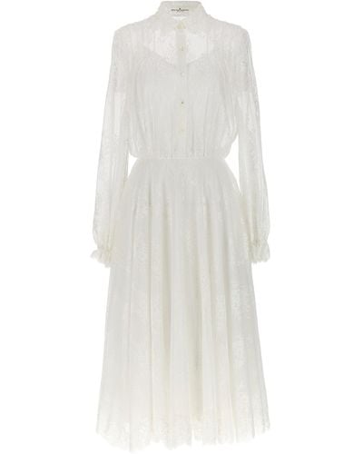 Ermanno Scervino Lace Long Dress - White