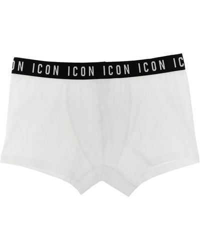 DSquared² Logo Boxer Shorts Underwear, Body - White