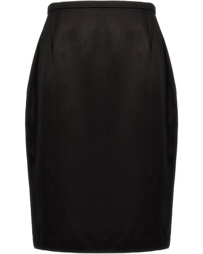 Saint Laurent Satin Skirt Skirts - Black