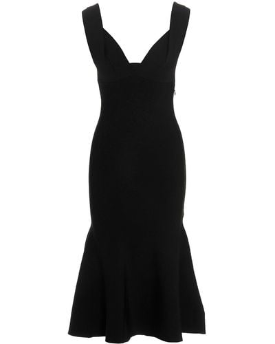 Roland Mouret Stretch Knit Midi Dress - Black