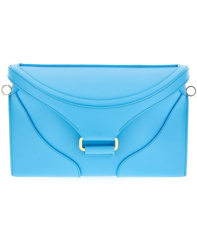 Rodo Bag With Shoulder Strap Clutch Celeste - Blu