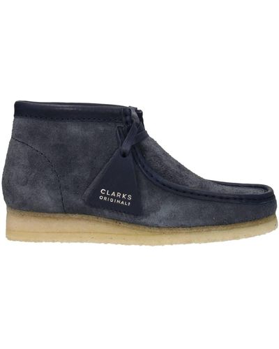 Clarks Ankle Boot Wallabee Suede Navy - Blue