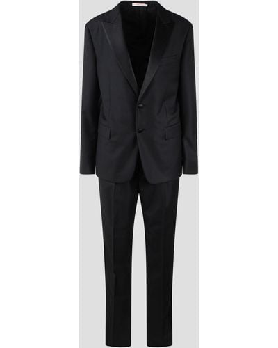 Valentino Garavani Wool Single Breasted Suit - Black
