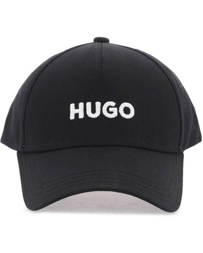 HUGO Cappello Baseball Jude Con Logo Ricamato - Black