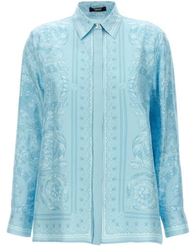 Versace Barocco Shirt, Blouse - Blue