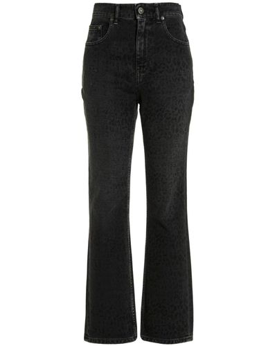 Golden Goose 'New Cropped Flare Deryn' Jeans Grigio - Nero