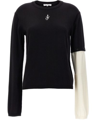 JW Anderson Removable Sleeve Sweater Maglioni Bianco/Nero