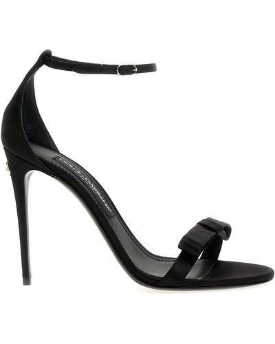 Dolce & Gabbana Keira 105mm Satin Sandals - Black