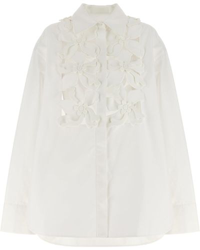 Valentino Garavani Hibiscus Shirt, Blouse - White