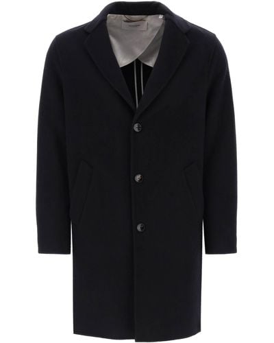 Agnona Single Breasted Coat In Cashmere - Black