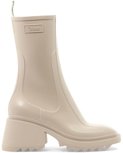 Chloé Betty Ankle Boots - White