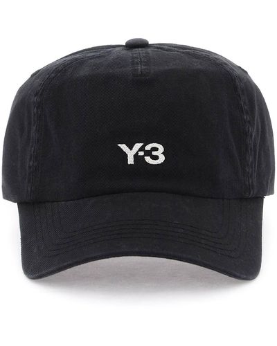 Y-3 Hat With Curved Brim - Black