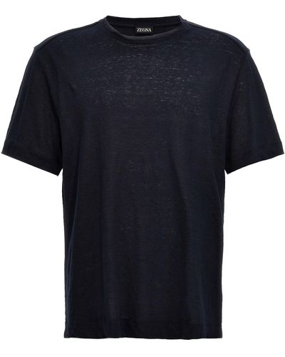 Zegna Linen T-Shirt - Black
