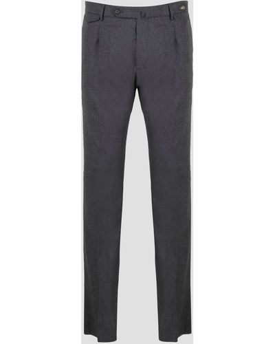 Tagliatore Wool stretch tailored trousers - Grigio